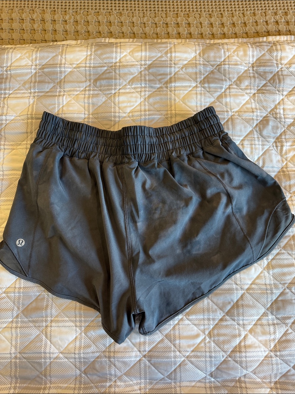lululemon athletica Gray Tie Dye Elastic-Waist Athletic Shorts
